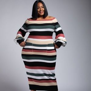 Off the shoulder sweater dress